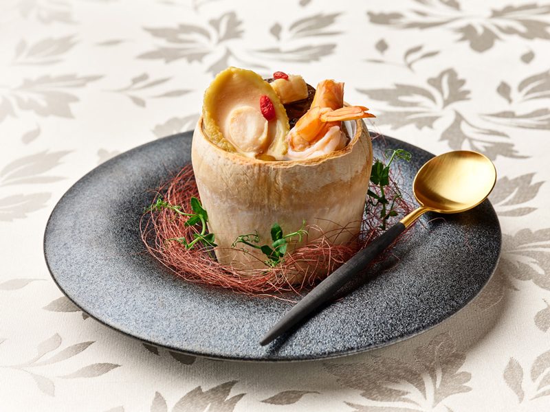 Hai Tien Lo - Double-boiled Chicken Soup with Abalone, Dried Scallops...